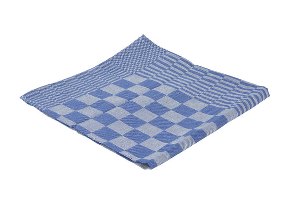 Theedoek Blok Blauw 70x70 per stuk