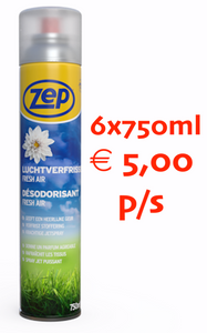 Zep Powerspray Luchtverfrisser Flowerfresh 750ml 6 stuks