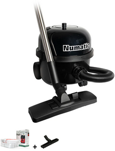 Numatic NVR-160 Stofzuiger Zwart + GRATIS parketmond + 10 zakken