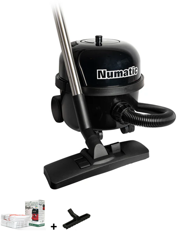 Numatic NVR-160 Stofzuiger Zwart + GRATIS parketmond + 10 zakken