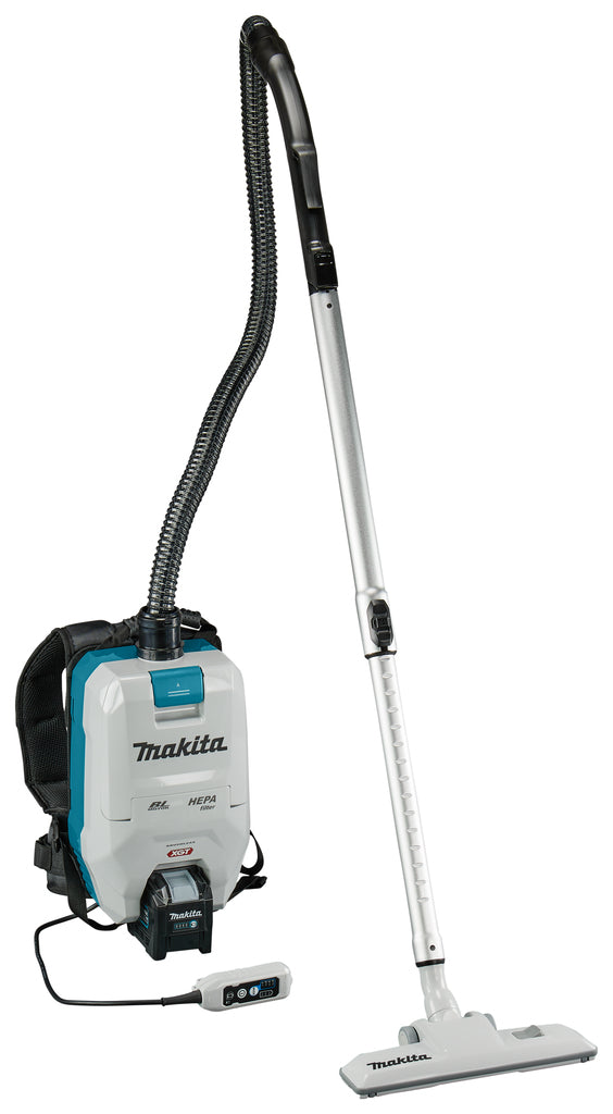 Makita Rugstofzuiger 40 V Max + 2 stuk 8,0 Ah accu  + Snellader