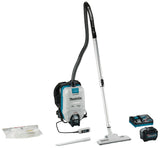 Makita XGT 40 V Max Rugstofzuiger 2L + 8,0 Ah accu (2 st), snellader