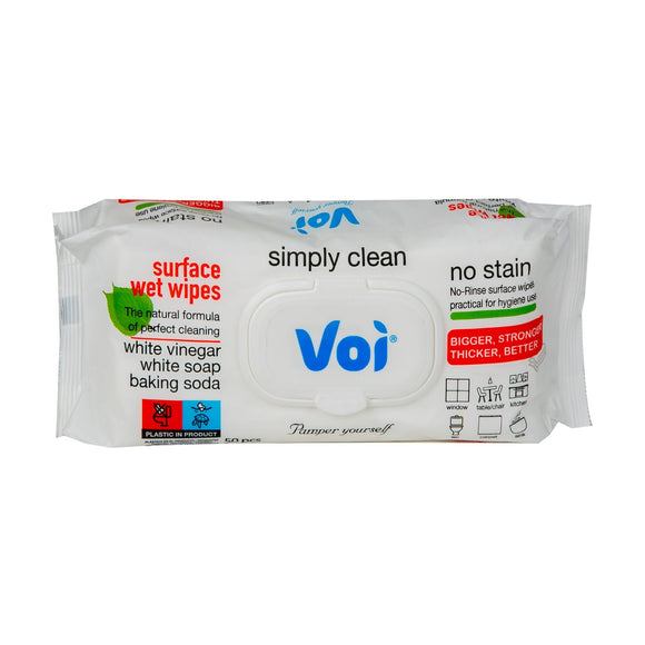 Voi Cleaning BIG Wipes 100pcs per pak (afmeting 22x25cm)