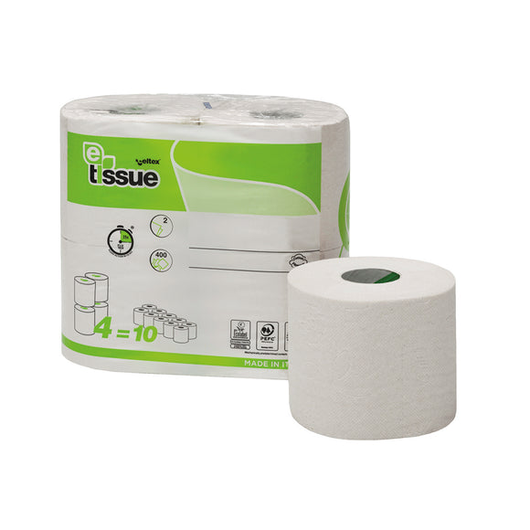 E-Tissue Traditioneel toiletpapier 40ROL 2LGS 400VEL