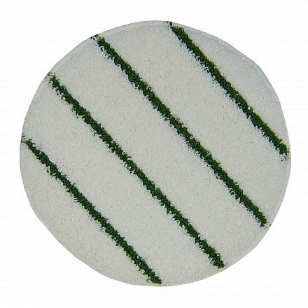 Bonnetpad Medium Duty Wit met Groene Borstelstreep 16-17 Inch