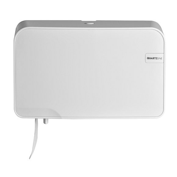 Quartz Duo toiletroldispenser traditionele rol en Compact rol - White